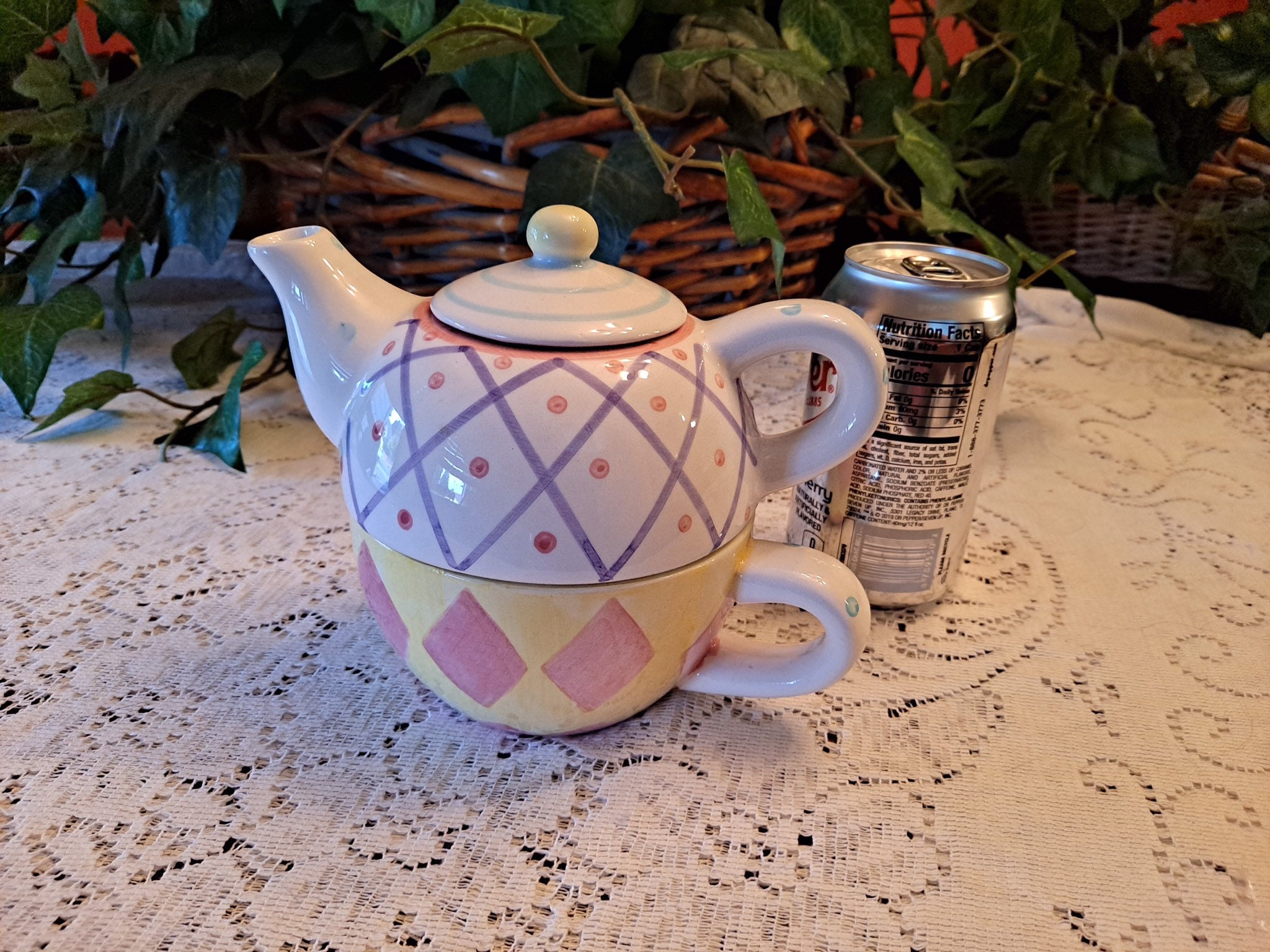 スージークーパー　プランタン　ティーセット　tea for one スージークーパー プランタン カップ＆ソーサー トリオ ブルー