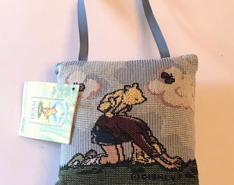 Vintage Winnie the Pooh Mini Pillow by Goodwin Weavers - Disney Nursery Decor & Door Hanger