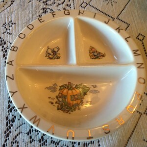 Baby Plate Vintage / Antique Porcelain Nursery Rhyme Plate Baby Shower Gift
