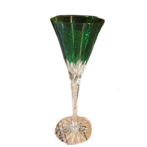 Ajka Castille Glass Emerald Vintage Glass