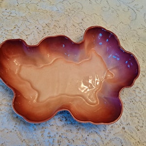 California Pottery Dish Unique Midcentury Art