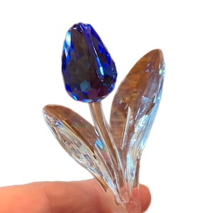 Blue Swarovski Crystal Tulip