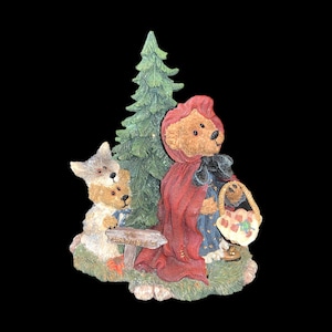 Boyds Bearstone Figurine: Little Red Riding Hood & B.B. Woof