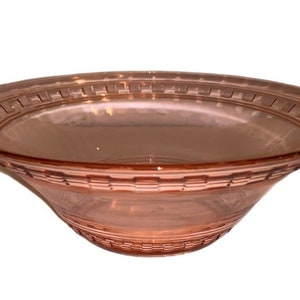 Vintage Flamingo Pink Depression Glass Serving Bowl - Collectible Heisey-Style Tableware Gift