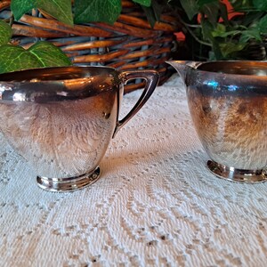 Silver Plated Sugar Bowl & Creamer