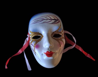 Hand-Painted Porcelain Mask—Small