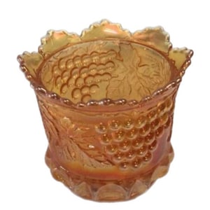 Marigold Carnival Glass Spooner