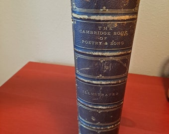 Antique Book of Poetry Vintage Book Decor Bookshelf Decor