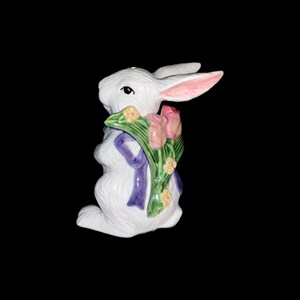 Cute Bunny Salt Shaker Easter Decor Spring Collectible Vintage Ceramics