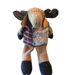 Moose Decor Vintage Stuffed Moose—Rustic