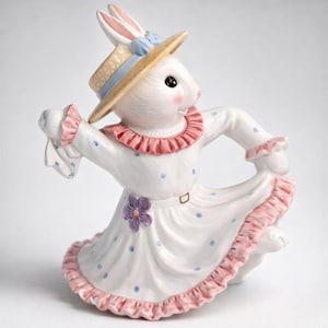 Whimsical Easter Bunny Teapot: Ceramic Spring Decor, Cottage Collectible
