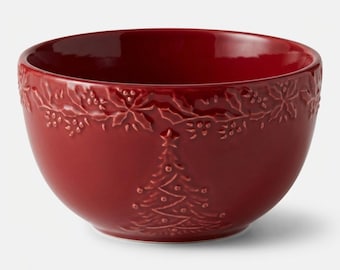 Vintage kerstschalen ~ Canterbury Potteries "Boughs of Holly" ~ 8 beschikbaar