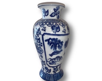 Chinoiserie Vase Chinese Decor Large Ceramic Vase