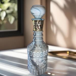 Jim Beam Decanter 1960s Slag Glass Milk Glass Vintage Whiskey Decanter