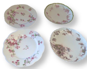 Limoges Luncheon Plates Various Patterns Eclectic Set