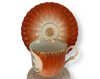 German Demitasse Tea Cup w/ Saucer—Small