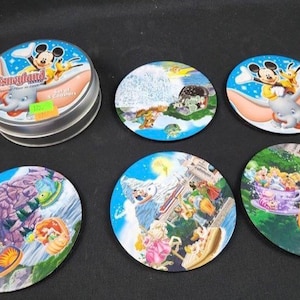 Disneyland Coasters w/ Storage Tin—Rare!