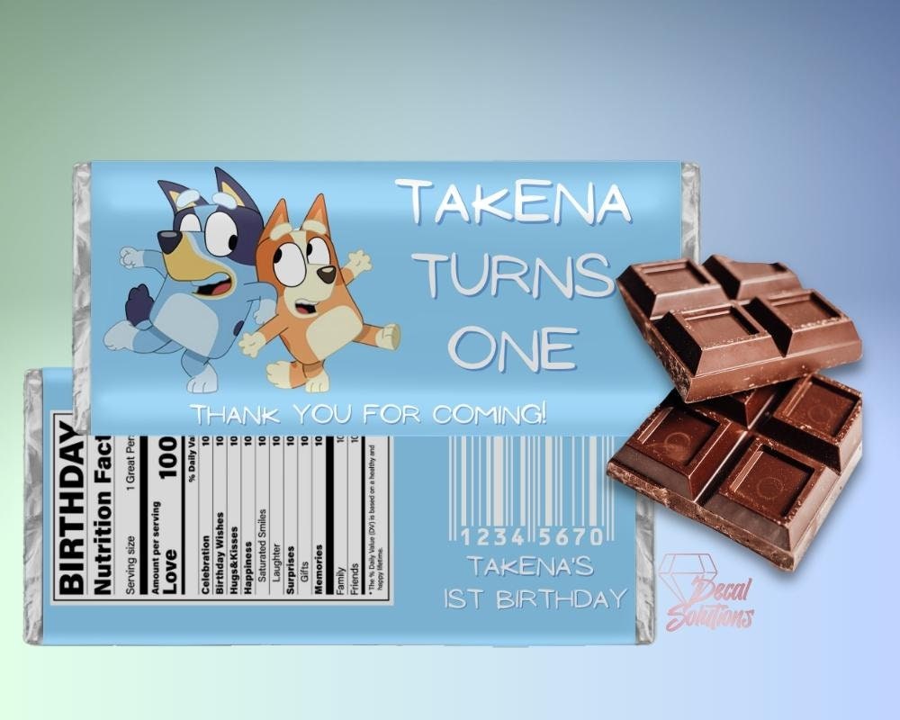 Digital Bluey Aldi Mini Chocolate Bar, Wrapper Template, Aldi Mini