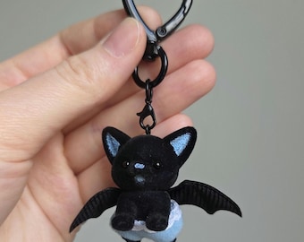 Custom Sylvanian Families Bat Family Pink Mini Bat Goth Bag Charm