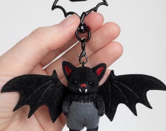 Bat Keychain Goth Bag Charm Sylvanian Families Style
