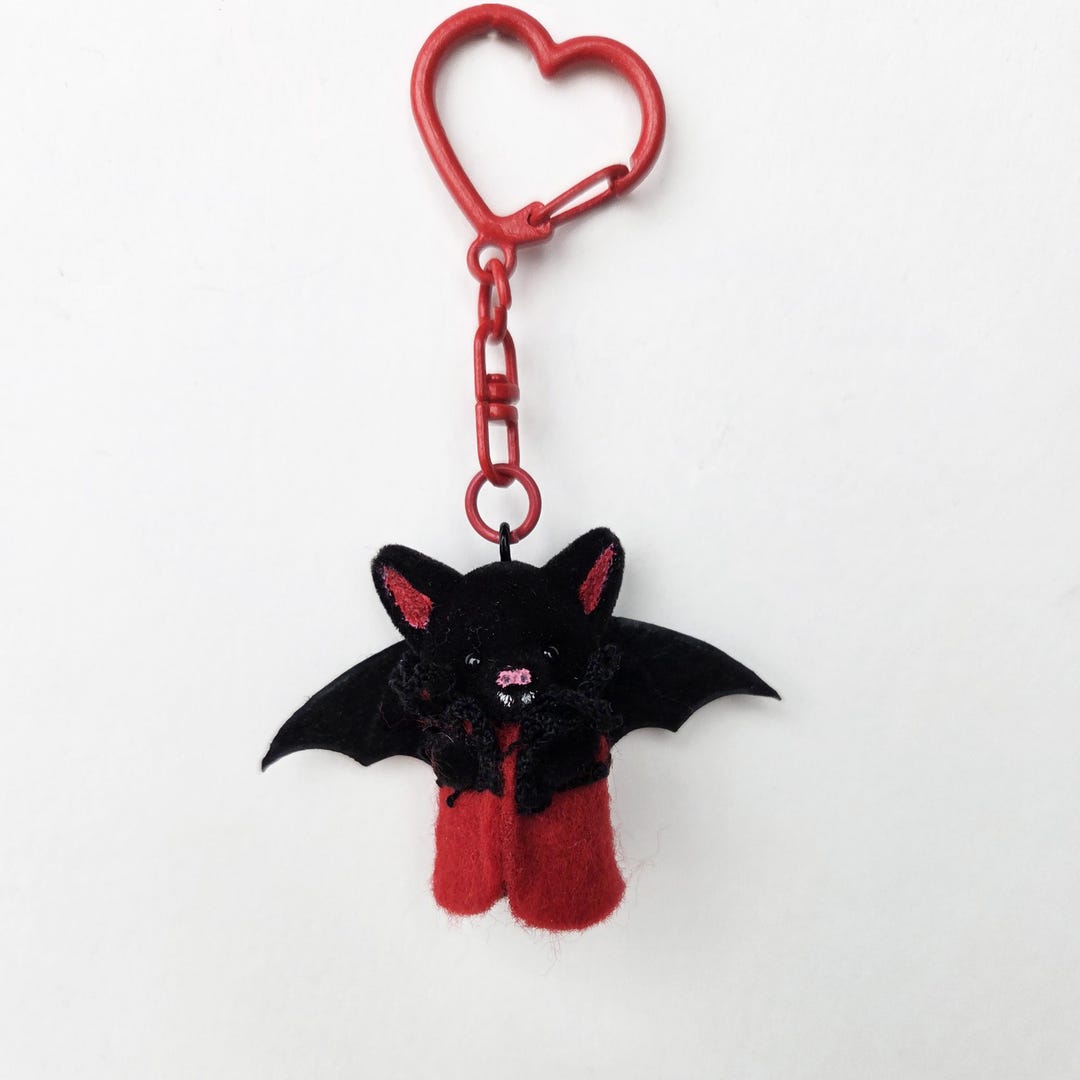 Custom Gothic Vampire Bat Keychain - Etsy