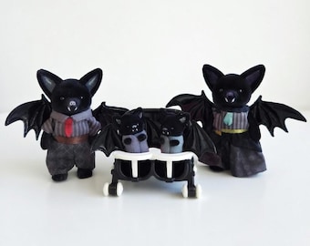 Famiglia di pipistrelli Sylvanian Families personalizzata