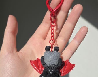 Custom Sylvanian Families Style Bat Family Hanging Bat Goth Bag Charm