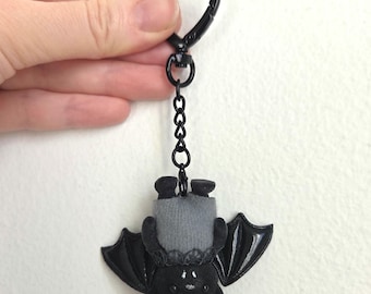 Custom Sylvanian Families Style Bat Family Hanging Bat Goth Bag Charm