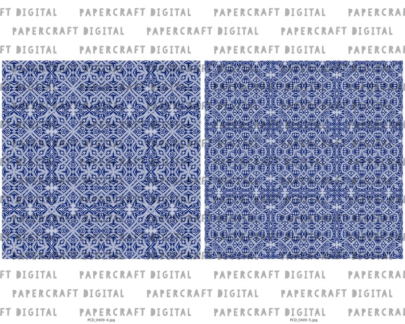 Może przedstawiać: Wz&oacute;r papieru cyfrowego bez szw&oacute;w z geometrycznym wzorem w kolorze niebieskim i białym. Wz&oacute;r składa się z powtarzających się kwadrat&oacute;w i gwiazd.