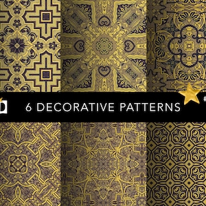 Vintage Scrapbook Printable Paper | Old French Renaissance Pattern | Seamless Decorative Endpaper Design | Digital Patterned Paper Pack