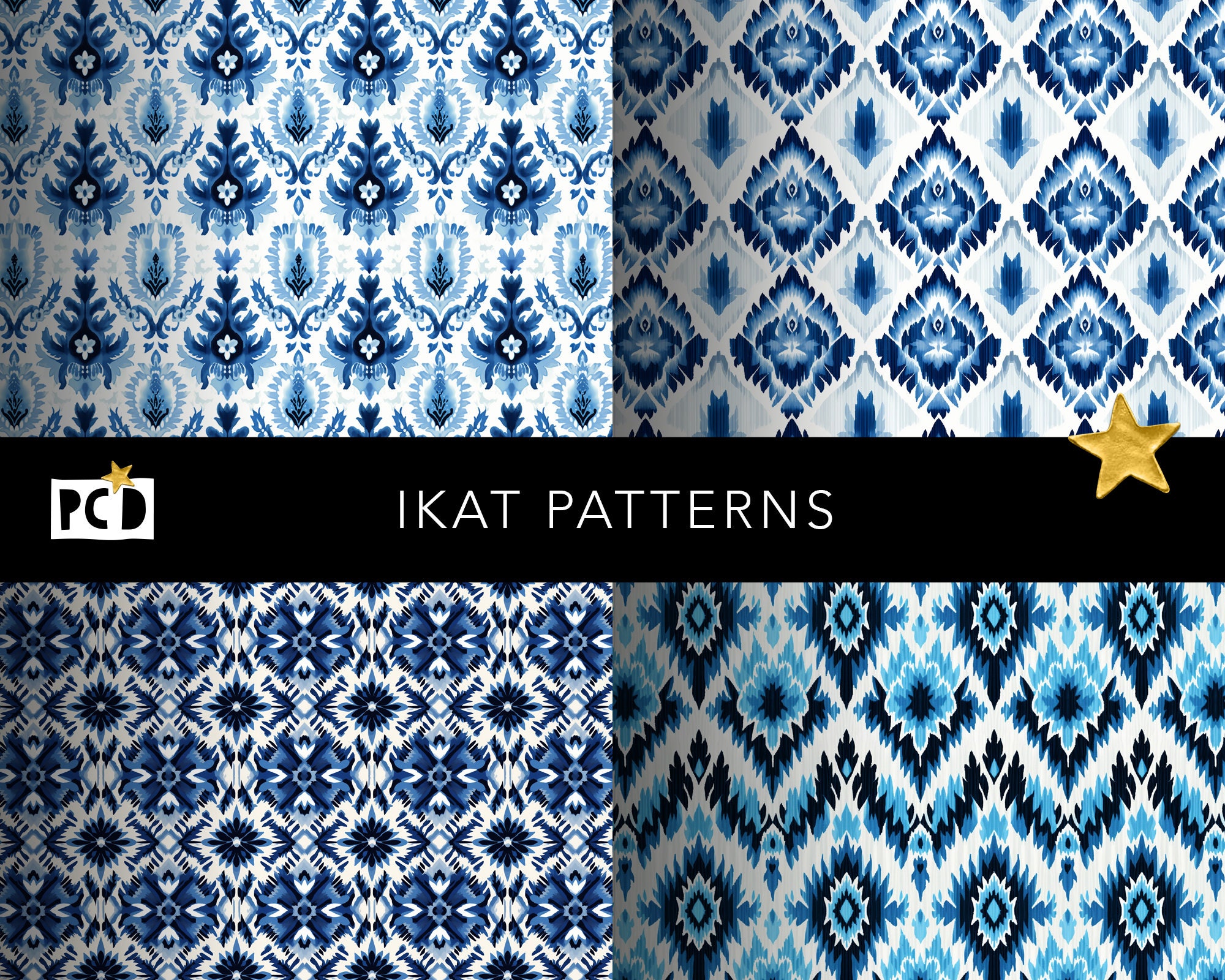 Ikat Pattern Traditional Malay Fabric Print Seamless - Etsy