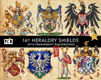 161 schilden middeleeuwse heraldiek, png | Antiek wapenschild clipart | Historische wapenschilden en emblemen | Junkjournaal: kieskeurige snitten