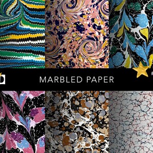 Vintage Scrapbook Printable Paper | Old Marbled Paper Pattern | Decorative Print Design | Digital Paper Pack