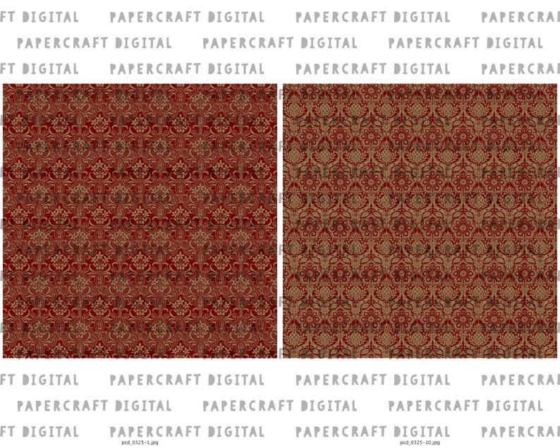 Vintage Scrapbook Printable Paper Digital Paper Pack Seamless Decorative Endpaper Design Old Ornamental Pattern