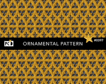 Gold Gothic Tracery Pattern | Seamless Architectural Digital Paper | 300 DPI Endpapers | Commercial Use Instant Download