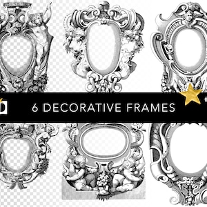 Illuminated Manuscript Border | Medieval Decorative Frame | Vintage Digital Paper Pack