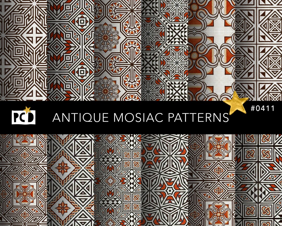 Antique Roman Mosiac Tile Patterns - Etsy