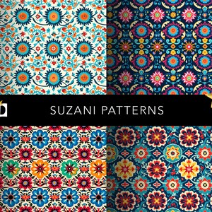Suzani Traditional Middle Eastern Textile Flower Print