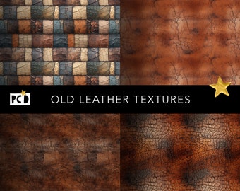 Seamless Distressed Old Leather Texture | 12x12 Tiling File (Digital Download)
