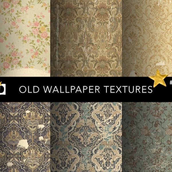 Vintage Scrapbook Printable Paper | Old Wallpaper Pattern | Seamless Decorative Endpaper Design | Digital Paper Pack