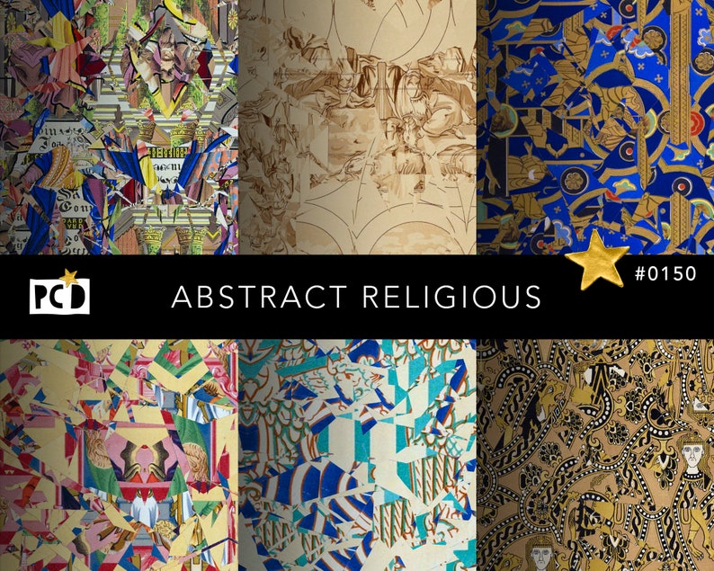 Modern Scrapbook Printable Paper Abstract Religious Pattern Decorative Origami Print Design ...