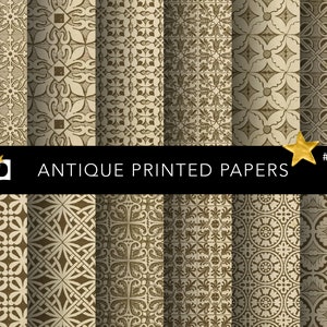 Vintage plakboek afdrukbaar papier | Oud Grieks Romeins patroon | Naadloos decoratief endpaperontwerp | Digitaal documentpakket met patroon