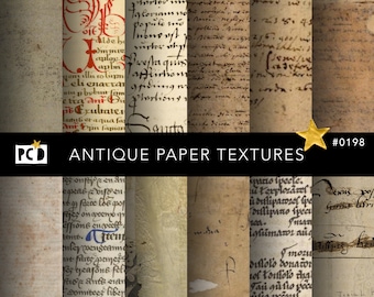 12 Medieval Parchment Textures | Aged Vellum Paper | Antique Manuscript Junk Journal Background | High Res Faux Document