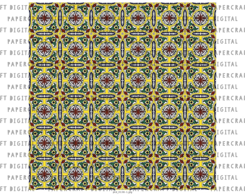 Vintage Scrapbook Printable Paper Old Endpaper Pattern Decorative End