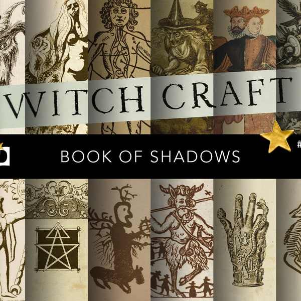 Witchcraft Book of Shadows | Wicca Spell Digital Paper Pack