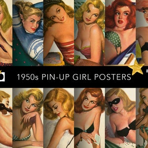 Vintage Pin-Up Girl Posters | Old 1960s Glamour Models