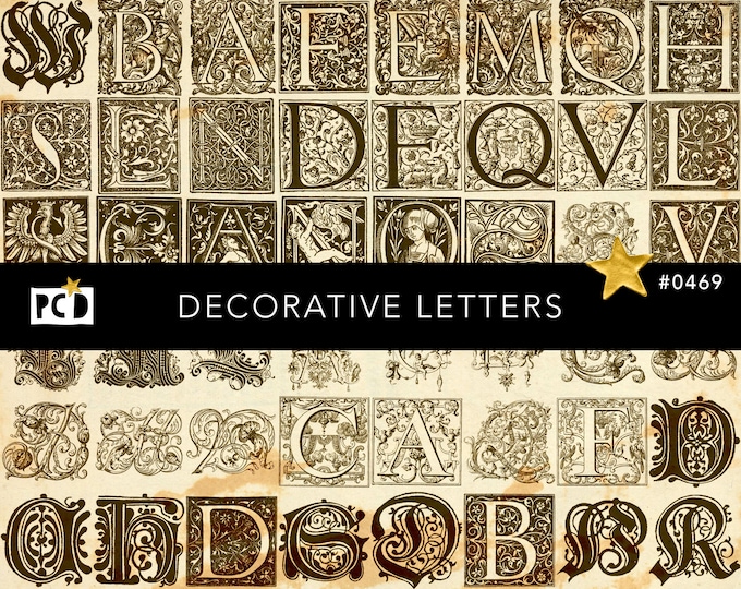 Medieval Lettering Template Word Clipart: Black Medieval Style Alphabet Letter Templates Grouped on ...
