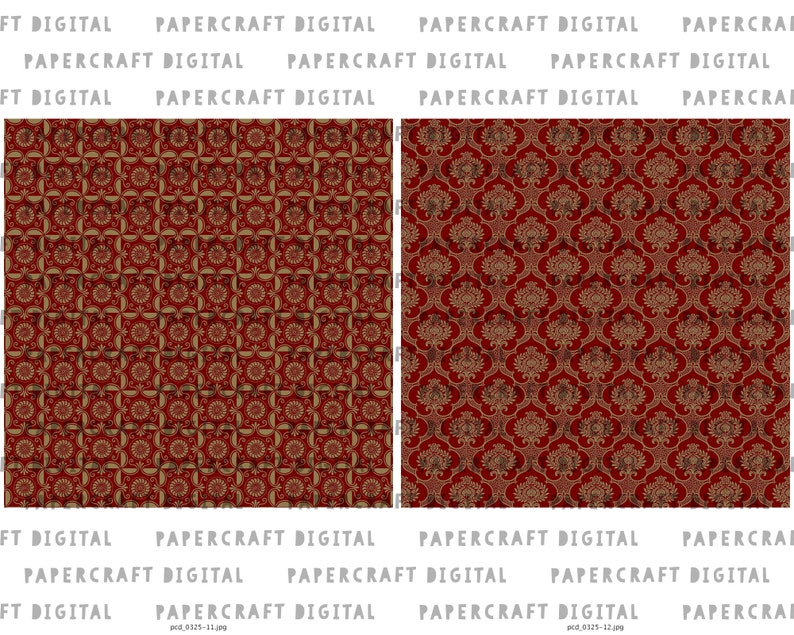 Vintage Scrapbook Printable Paper Digital Paper Pack Seamless Decorative Endpaper Design Old Ornamental Pattern