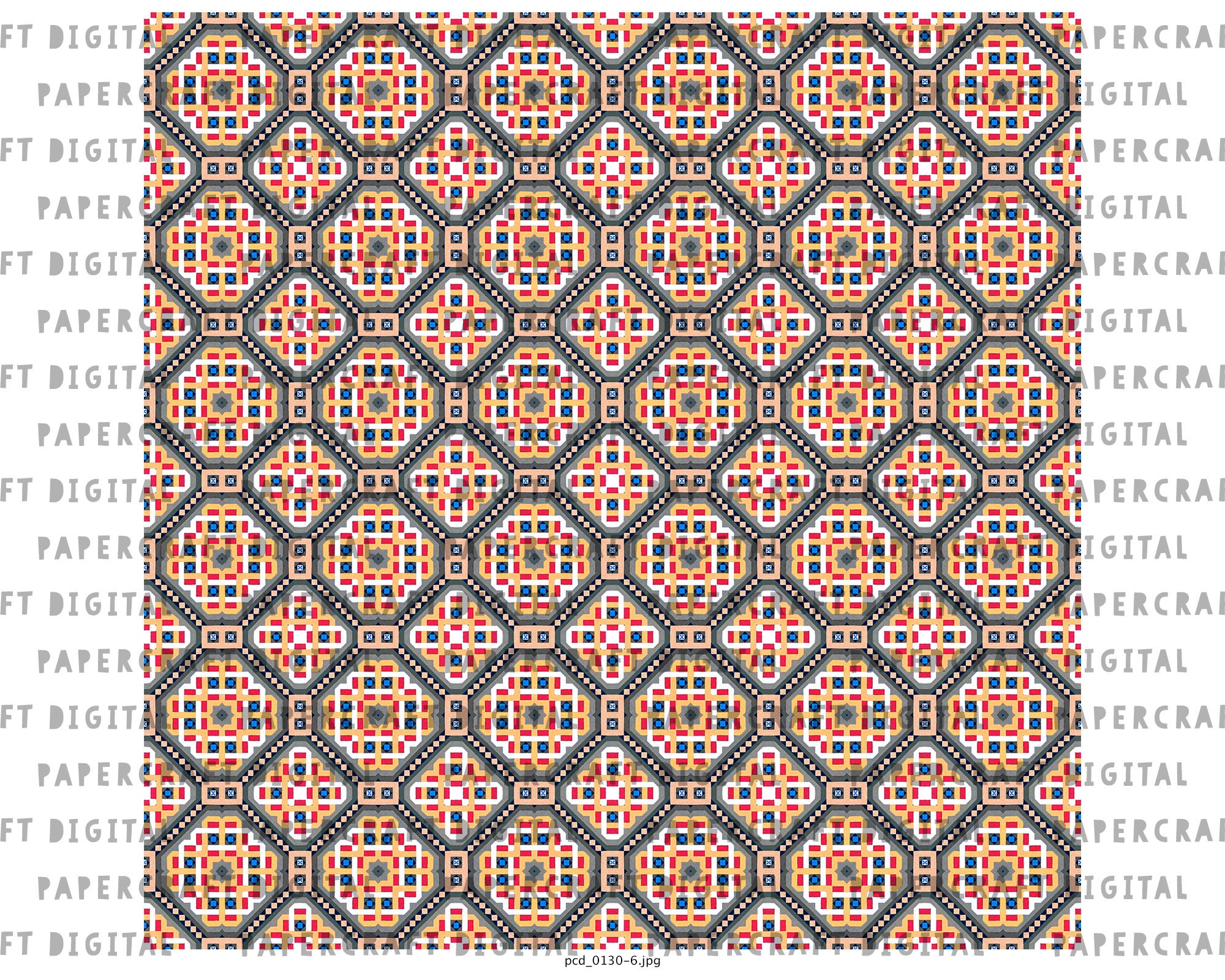 Ecclesiastical Tile Patterns | Gothic Revival Encaustic Digital Paper ...