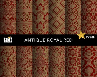 Vintage Scrapbook Printable Paper | Old Ornamental Pattern | Seamless Decorative Endpaper Design | Digital Paper Pack